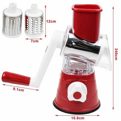 Manual Rotary Cheese Grater Round Tumbling Box Shredder Drum for Shredding Vegetables
