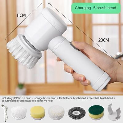 USB Rechargeable Kitchen Dishwashing Brush for Household Cleaning of Sink and Bathtub