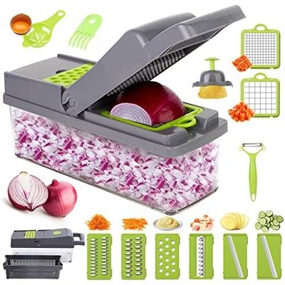 Get Creative in the Kitchen with Our 12 In 1 Manual Mandoline Fruit Vegetable Slicer