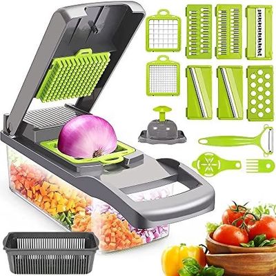Get Creative in the Kitchen with Our 12 In 1 Manual Mandoline Fruit Vegetable Slicer