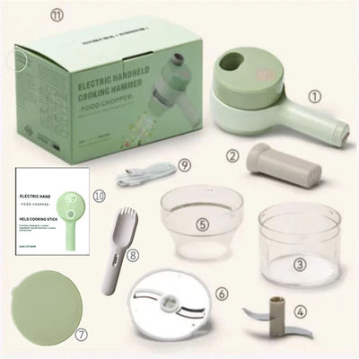 Europe Portable 4 in 1 Vegetable Cutter Set Smart Gadget Electric Slicer Kitchen Chopper