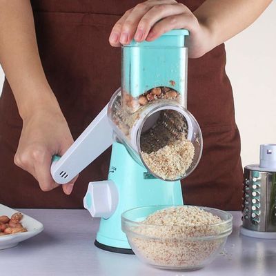 Upgrade Your Kitchen with this Manual Rotary Cheese Grater Round Tumbling Box Shredder