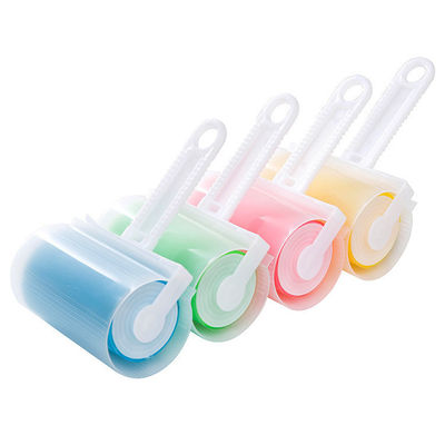 Blue Pet Hair Remover Lint Roller with Reusable Sticky Sheets and Washable Cover