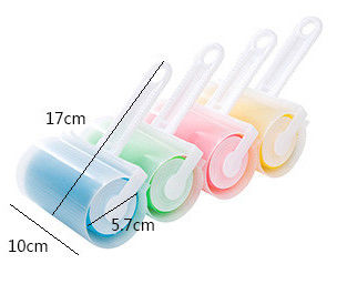 Blue Pet Hair Remover Lint Roller with Reusable Sticky Sheets and Washable Cover