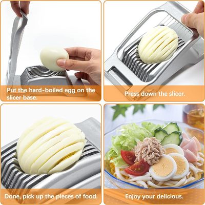 Stainless Steel Egg Slicer for Perfectly Sliced Boiled Eggs and Juicy Strawberries
