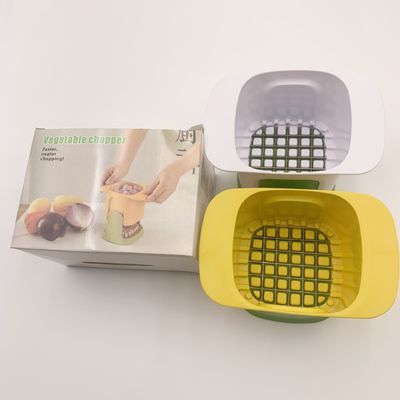 2 in 1 Vegetable Chopper Dicing Slitting Manual Slicer Press Garlic etc Stainless Steel