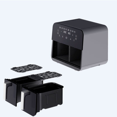9L Touch Screen Double Air Fryer Electric Deep Fryer Smart Rack Without Oil Household