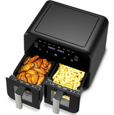 9L Touch Screen Double Air Fryer Electric Deep Fryer Smart Rack Without Oil Household
