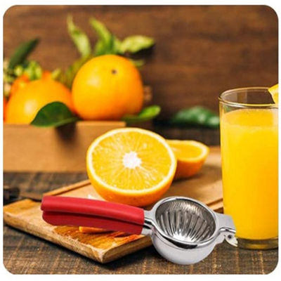 340G Lemon Citrus Press Juicer with Stainless Steel Construction and Soft Silicone Handle