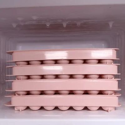 PP 33 Cavity Circle Round Ball Ice Cube Tray Sphere Plastic Ice Ball Maker Mold with Lid
