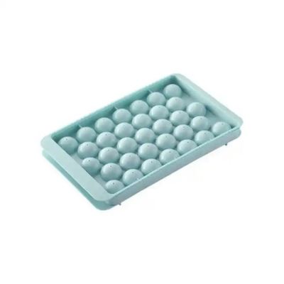 PP 33 Cavity Circle Round Ball Ice Cube Tray Sphere Plastic Ice Ball Maker Mold with Lid