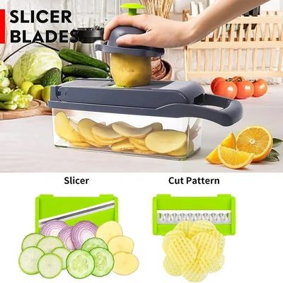 Versatile Plastic Chopper for Fruits Vegetables Durable Kitchen Tool 35.5x11.8x11.8cm