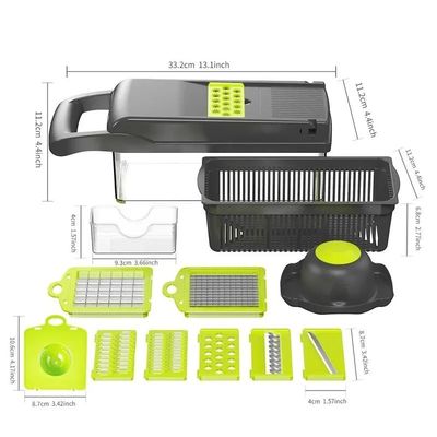 Versatile Plastic Chopper for Fruits Vegetables Durable Kitchen Tool 35.5x11.8x11.8cm