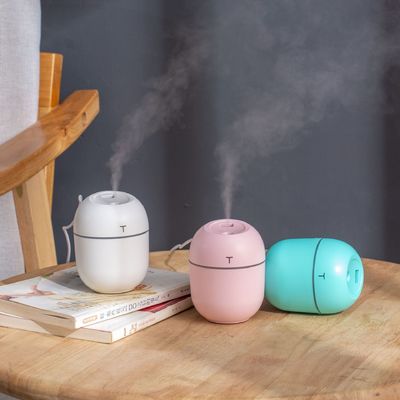 LED Night Light Ultrasonic Air Humidifier with Aromatherapy Function for Home and Car