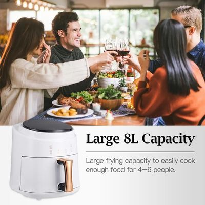 Commercial The 8l Stainless Steel Liner Custom Silver Crest Air Fryers for Cooking