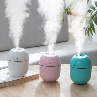 Mini Portable Ultrasonic Air Humidifier with LED Night Lamp and Aroma Diffuser Pink