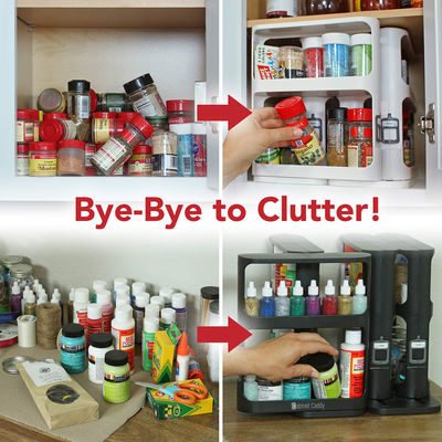 Modular Design Cabinet Organizer for Essential Oil Placement and Cosmetic Storage
