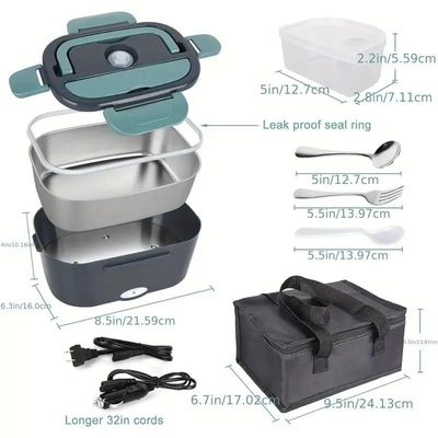 Car Truck Office Food Warmer Heater Portable Electric Lunch Boxes with Insulation Bag