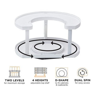 Maximize Space and Keep Spices Organized with this Double Rotating Turntable Spice Rack