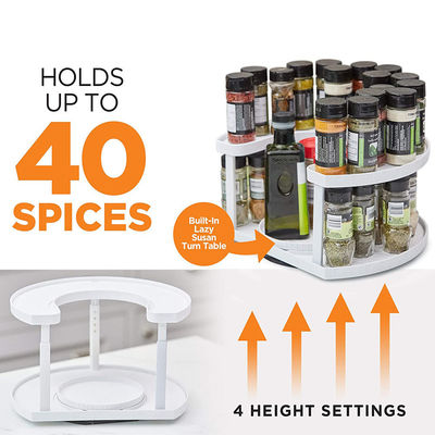 Maximize Space and Keep Spices Organized with this Double Rotating Turntable Spice Rack
