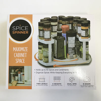 Maximize Space and Keep Spices Organized with this Double Rotating Turntable Spice Rack