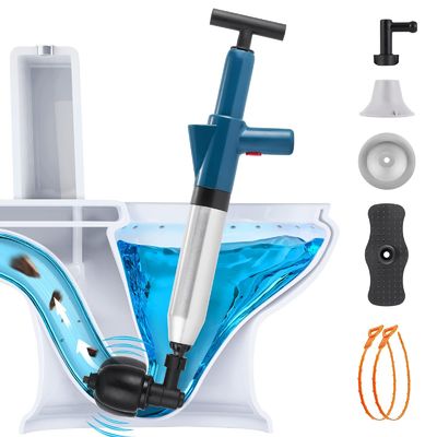 1kg ABS Rubber High Pressure Toilet Plunger Dredge Clog Remover Sewer Pipe Dredger