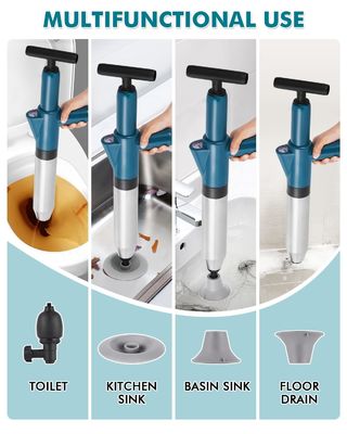 1kg ABS Rubber High Pressure Toilet Plunger Dredge Clog Remover Sewer Pipe Dredger