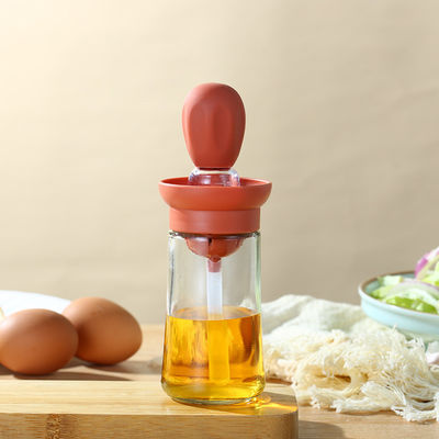 Sustainable Kitchen Oil Dispenser Bottle With Scale and Silicone Grill Brush for Home