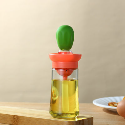 Sustainable Kitchen Oil Dispenser Bottle With Scale and Silicone Grill Brush for Home