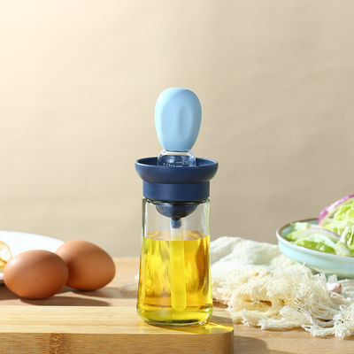 Sustainable Kitchen Oil Dispenser Bottle With Scale and Silicone Grill Brush for Home