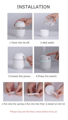 Home Colorful Bedroom Humidifier with Essential Oil Aromatherapy and LED Lights