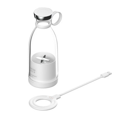 Portable Rechargeable USB Blender Juicer 350ml 4 Blades Pink Mini Electric for Travel
