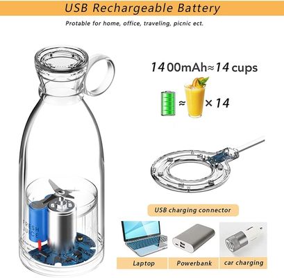 NO App-Controlled Mini Juicer Cup Plastic USB Portable Blender for Shakes and Smoothies