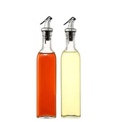 Square Calcium Na Glass Vinegar Olive Oil Dispenser Bottle with Nozzle The Ultimate Kitchen Essential
