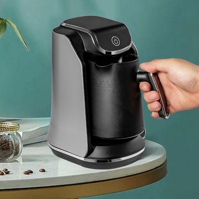 Single Service Electric Turkish Coffee Maker with Reusable Filter and Warming Plate