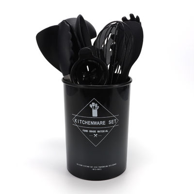 Kitchen Silicone Spatula Set with Storage Bucket 12-Piece Baking Cookware Non-Stick Tools