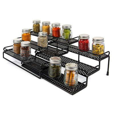 Standing Type Kitchen Bathroom Living Room Countertop 3 Layers Retractable Spice Rack