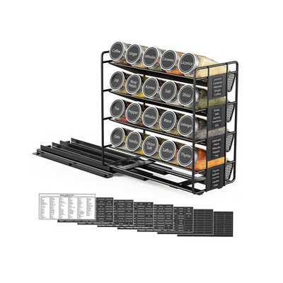 Practical 4 Layer Pull Out Spice Organizer for Cabinets and Kitchen Organization