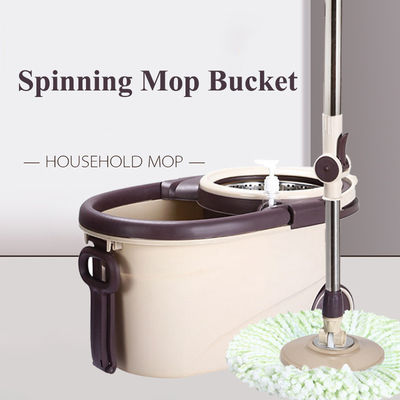 Custom Logo High Capacity Floor Cleaning Microfiber Spinning Mop Bucket 360 Rotating Dual Drive