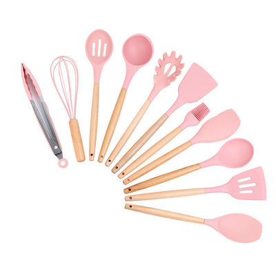 18-Piece Green Silicone Cookware Set with Storage Bucket Non-stick Spatula Included