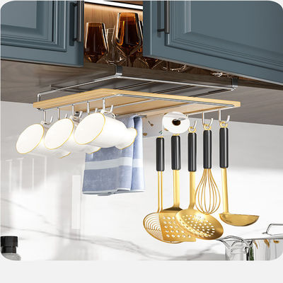 Stainless Steel Kitchen Storage Holders Racks Custom Logo Design Wall Cabinet Display