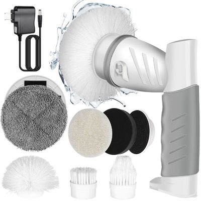 Sponge Style 5 in 1 Electric Cleaning Brush for Bathroom Bathtub and Dishwashing Sink
