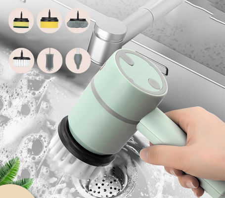 Sponge Style 5 in 1 Electric Cleaning Brush for Bathroom Bathtub and Dishwashing Sink