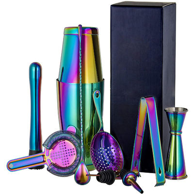 Classic Design 11-Piece Bartender Kit Cocktail Smoker Set 750ml/600ml for Manufacture