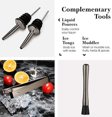 Classic Design 11-Piece Bartender Kit Cocktail Smoker Set 750ml/600ml for Manufacture