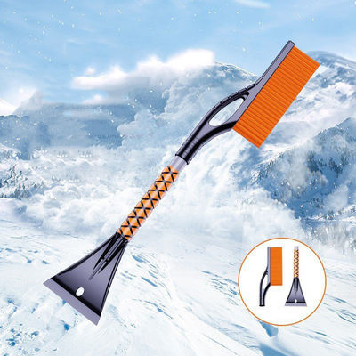 Detachable Car Window Snow Ice Scraper Brush with Foam Grip and Pivoting Head Sample