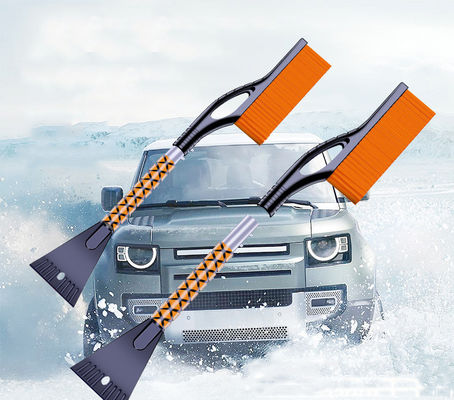 Detachable Car Window Snow Ice Scraper Brush with Foam Grip and Pivoting Head Sample