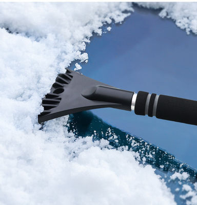 Detachable Car Window Snow Ice Scraper Brush with Foam Grip and Pivoting Head Sample