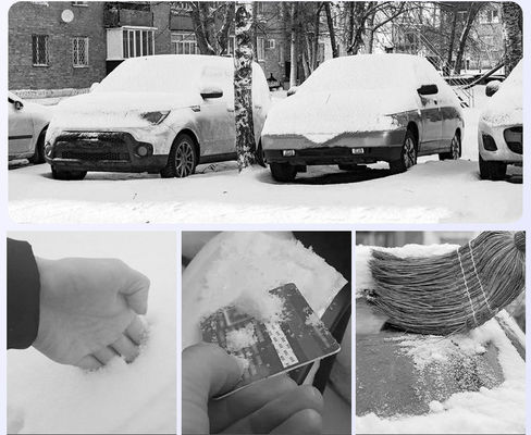 Detachable Car Window Snow Ice Scraper Brush with Foam Grip and Pivoting Head Sample