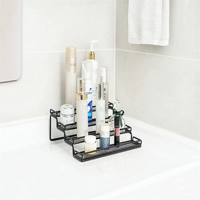 Food Iron Baked Lacquer Spice Rack Organizer for Cabinet 4 Tier Step Shelf Holder